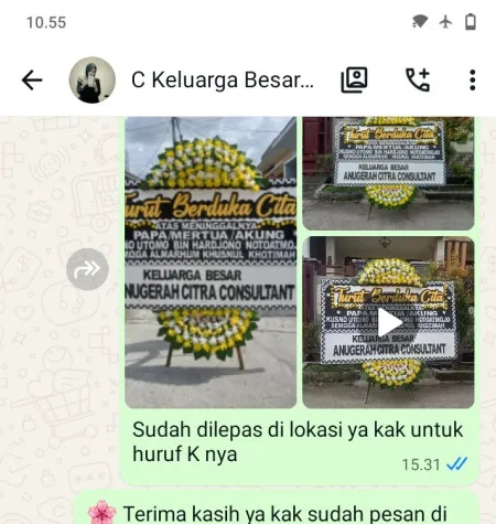 Pengiriman Papan Bunga Duka Pondok Bambu