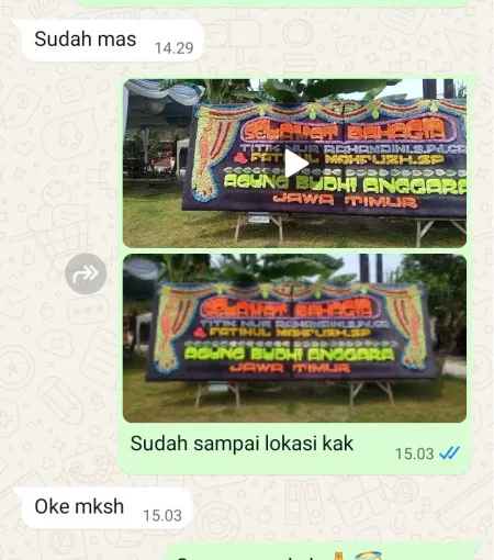 Pengiriman Papan Bunga Pondok Bambu